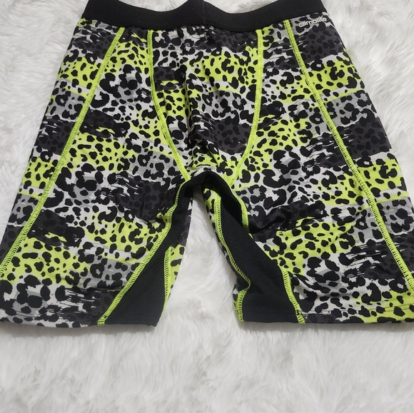 girls neon leopard Adidas xl softball sliding shorts - Picture 3 of 5
